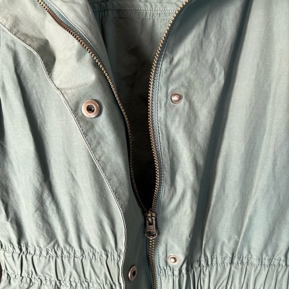 Eileen Fisher Organic Cotton/Nylon Jacket 2 Way Full Zip Blue Coat Womens XXS - Picture 8 of 16